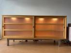 Prachtig dressoir met schuifdeuren en verlichting, Huis en Inrichting, Ophalen, Gebruikt, Glas, 200 cm of meer