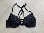 Hunkemöller Doutzen’s Stories BH maat 75C zwart blauw kant, Hunkemöller, Ophalen of Verzenden, Zwart, BH