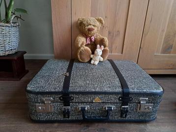 Vintage koffer met riemen sloten sleutels zie omschr beschikbaar voor biedingen