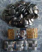 3 x nieuwe brede armband - grijs / goudgeel / zilverkleur, Sieraden, Tassen en Uiterlijk, Armbanden, Ophalen of Verzenden, Nieuw