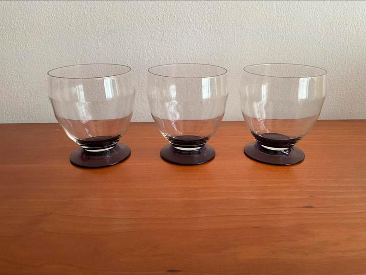 W.J.Rozendaal: 3 Narkissos / Logos waterglazen 1929, Antiek en Kunst, Antiek | Glas en Kristal, Verzenden