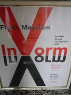 meydam floris meydam, ingelijste gesigneerde poster, Ophalen of Verzenden, Gebruikt, Deurposter of groter