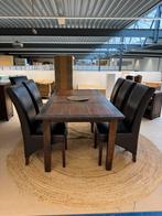 Te koop: eethoek met stoelen 200 x 100 x 77,5 H, Huis en Inrichting, Complete eetkamers, Ophalen, Gebruikt, 4 tot 6 stoelen