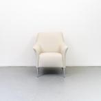 2x Leolux Mayuro Fauteuil Wit Leer - Chroom, Huis en Inrichting, Niet ingevuld, Minder dan 75 cm, Niet ingevuld, Ophalen of Verzenden