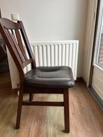 5x eetkamerstoel leren zitting, Huis en Inrichting, Stoelen, Ophalen, Zo goed als nieuw, Vijf, Zes of meer stoelen