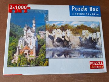  Puzzel box: 2 puzzels 1000 stuks, compleet beschikbaar voor biedingen
