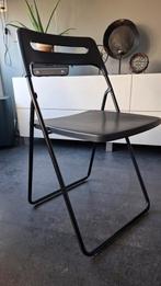 Stevige klapstoel - zware kwaliteit, Huis en Inrichting, Stoelen, Gebruikt, Zwart, Ophalen of Verzenden, Metaal