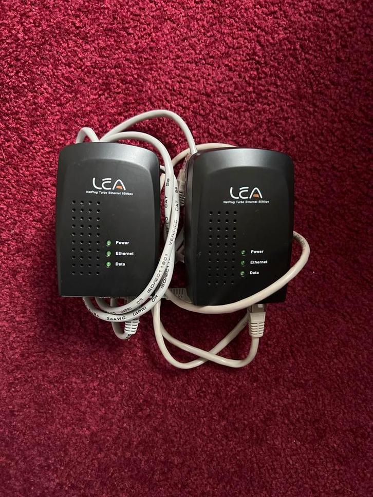 LEA NetPlug Turbo Ethernet 85Mbps Set, Computers en Software, Powerlines, Gebruikt, Ophalen of Verzenden