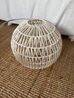 Lampenkap wit touw, Ophalen, 25 tot 50 cm, Wit, Rond