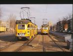 h276: dia van HTM PCC tram 2113 en 2102, Zichtenburg, '80s, Verzamelen, Ophalen of Verzenden, Gebruikt, Tram, Kaart of Prent