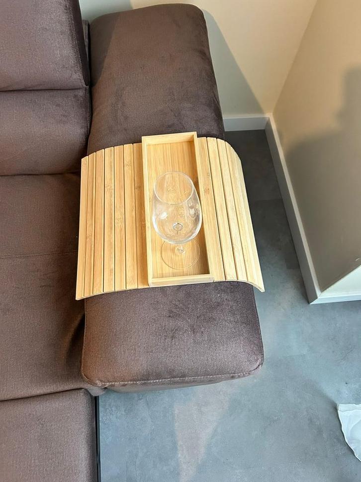 Armleuning dienblad, Huis en Inrichting, Woonaccessoires | Dienbladen, Zo goed als nieuw, Rechthoekig, Ophalen