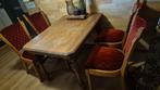 Antieke Eettafel met Stoelen, Ophalen, Gebruikt, Antiek, 4 tot 6 stoelen