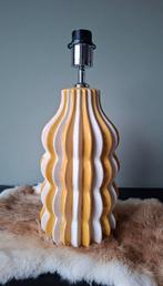 Lampvoet Retro Design Lamp oker strepen zandsteen H45 Nieuw, Ophalen, Overige materialen, Nieuw, Retro Design