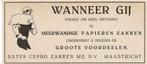 N.V. BATES CEPRO ZAKKEN MIJ MAASTRICHT Advertentie 1938, Verzenden, Zo goed als nieuw, Overige typen