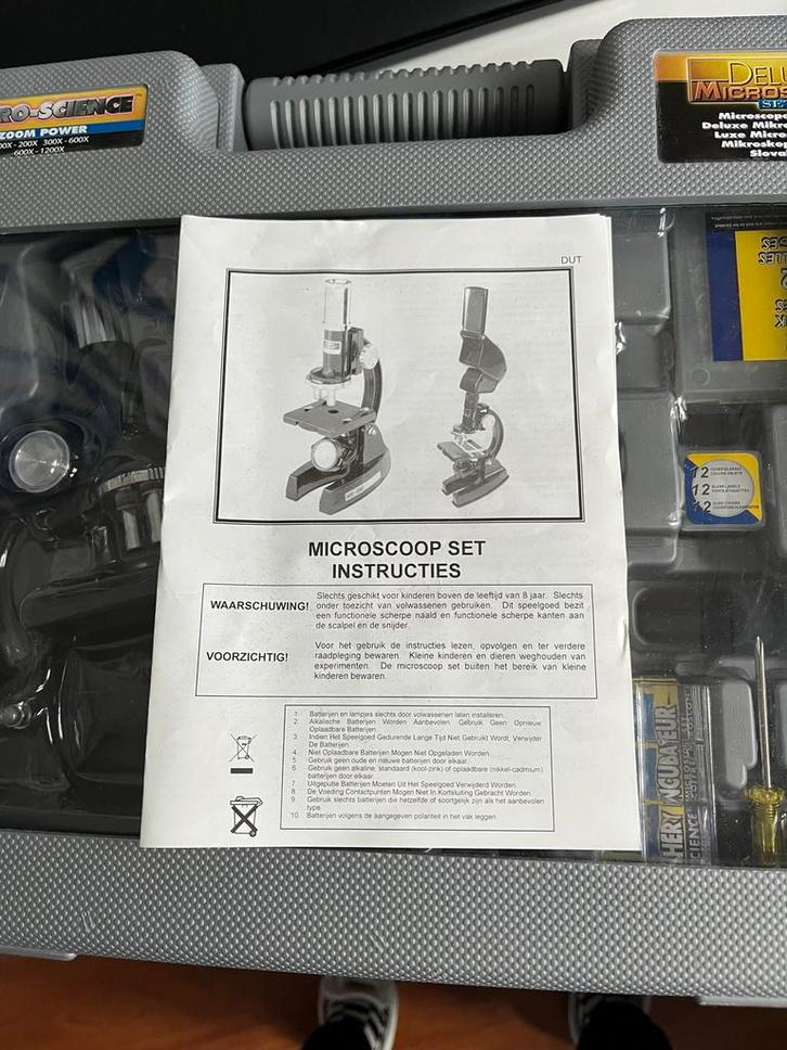 Microscoop Set - Compleet, Hobby en Vrije tijd, Vergrootglazen, Loepen en Loeplampen, Gebruikt, Overige typen, Ophalen of Verzenden