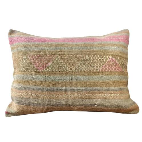 Kelimkussen vintage 50x70 vervaagde tinten, Huis en Inrichting, Woonaccessoires | Kussens, Nieuw, Overige kleuren, Rechthoekig
