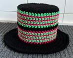Toiletrolhoedje neon groen roze zwart jaren 80 funky disco, Ophalen of Verzenden, Nieuw