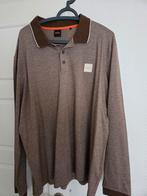 Boss Longsleeve Polo XXXL, Ophalen of Verzenden, Zo goed als nieuw, Bruin, Overige halswijdtes