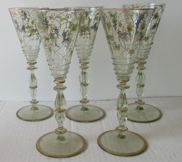 schitterende antieke kristallen Theresienthal glazen, Antiek en Kunst, Verzenden