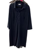 ANNA Blue sportieve polo jurk travelstof 46 donkerblauw, Anna van Toor, Maat 42/44 (L), Zo goed als nieuw, Knielengte