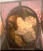 Maria met haar zoon , in glas in lood, Antiek en Kunst, Antiek | Religie, Ophalen of Verzenden