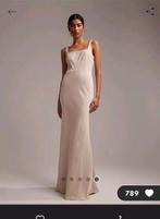 Asos lange satijnen jurk maat S 36 crème / lichtbeige Nieuw, Galajurk, Verzenden, Beige, Nieuw