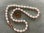 Klassieke ketting geknoopt met zoetwaterparels, Ophalen of Verzenden, Nieuw, Beige, Overige materialen