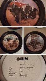 Onderzetters met afbeelding van oldtimers van bim, Huis en Inrichting, Ophalen of Verzenden, Glas of Kopje