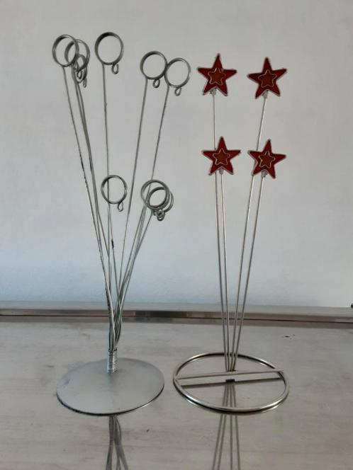 Metalen Kaartenhouder/Fotohouder, Huis en Inrichting, Woonaccessoires | Kandelaars en Kaarsen, Gebruikt, Kandelaar, Minder dan 25 cm