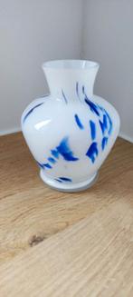 Klein vintage vaasje, Ophalen of Verzenden, Blauw, Glas, Minder dan 50 cm