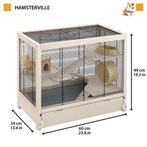 Knaagdier-kooi : Hamsterville Nera Gabbia, Minder dan 60 cm, Kooi, Ophalen of Verzenden, Zo goed als nieuw