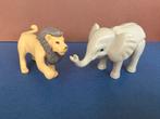 Okt 757: Playmobil: dieren; Leeuw en Olifant, Ophalen of Verzenden, Zo goed als nieuw, Los playmobil