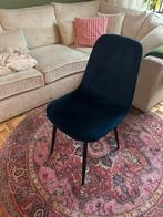 4 velvet stoelen in roze, mint groen, blauw, Huis en Inrichting, Stoelen, Ophalen, Overige kleuren, Zo goed als nieuw, Vier