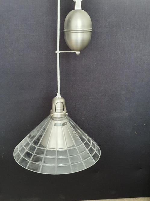 Hanglamp / plafondlamp, Huis en Inrichting, Lampen | Hanglampen, Gebruikt, Minder dan 50 cm, Glas, Ophalen
