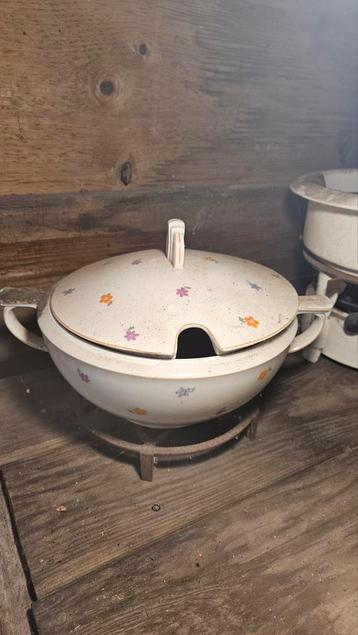 Brocante Schaal met Deksel - Puntgaaf! beschikbaar voor biedingen