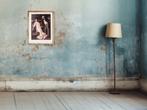 Originele jugendstil prent Leunend tegen de piano, Gebruikt, -, Verzenden, -