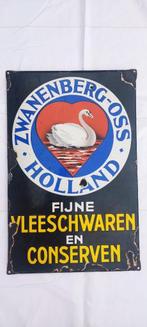 Emaille bord Zwanenberg Oss Holland, Ophalen of Verzenden, Gebruikt, Reclamebord