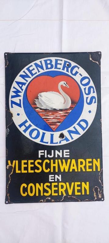 Emaille bord Zwanenberg Oss Holland beschikbaar voor biedingen