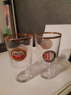 2 amstel bierglazen feyenoord rotterdam, Ophalen of Verzenden, Nieuw, Feyenoord, Overige typen