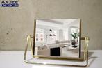 Messing tafelspiegel - Maison Charles - Hollywood regency, Huis en Inrichting, Woonaccessoires | Spiegels, Minder dan 50 cm, Gebruikt