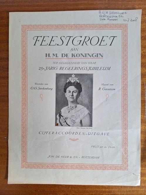 Wilhelmina Feestgroet, Muziek en Instrumenten, Bladmuziek, Zo goed als nieuw, Religie en Gospel, Ophalen of Verzenden