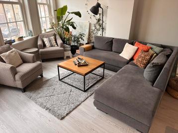 Modern L-Shape Sofa + 2 Armchairs – Excellent Condition beschikbaar voor biedingen
