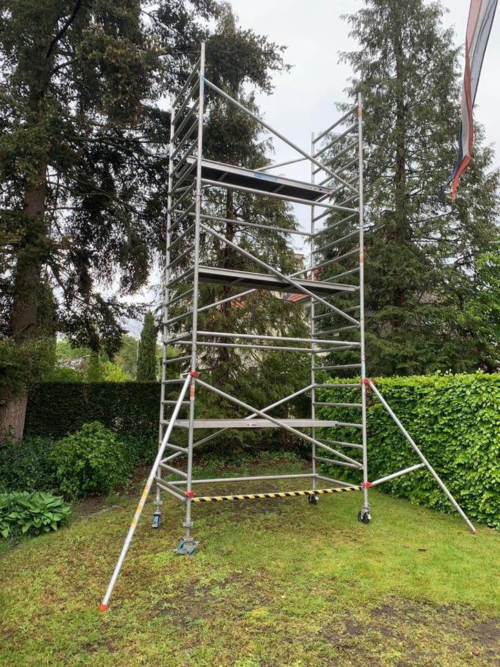 Te huur: rolsteiger 6.00m / € 15.00 per dag., Doe-het-zelf en Verbouw, Steigers, Gebruikt, Rolsteiger of Kamersteiger, 5 meter of hoger
