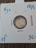 Zilveren 5 cent munt uit 1879. Willem 3. In houdertje. ZF, Postzegels en Munten, Munten | Nederland, Koning Willem III, Zilver