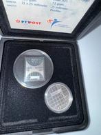 Zilveren Postzegel en 1 Gulden 2001, Postzegels en Munten, Munten | Nederland, 1 gulden, Setje, Koningin Beatrix, Zilver