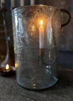 Groot glazen Windlicht bubbles met hang kandelaar, Huis en Inrichting, Ophalen of Verzenden, Nieuw, Metaal, 50 tot 75 cm
