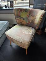 leuke gebloemde fauteuil, Huis en Inrichting, Fauteuils, Ophalen, Gebruikt, Hout