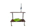 Trolly - pastoe  stijl - Braakman - fineer - metaal - bijzet, Ophalen, Gebruikt, Vintage, 55 tot 75 cm