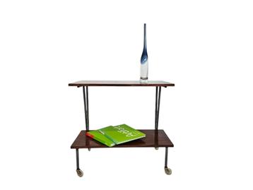 Trolly - pastoe  stijl - Braakman - fineer - metaal - bijzet beschikbaar voor biedingen