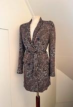 Jas blazer Alix 34 36 S bruin wit  /grijs Pauw /trui ecru, Verzenden, Zo goed als nieuw, Maat 36 (S), Bruin